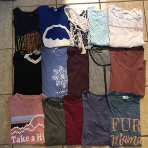 17 short sleeve tops for $25